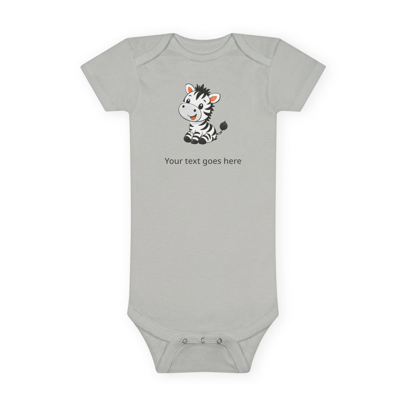 Little Zebra Baby Bodysuit — Personalized Name