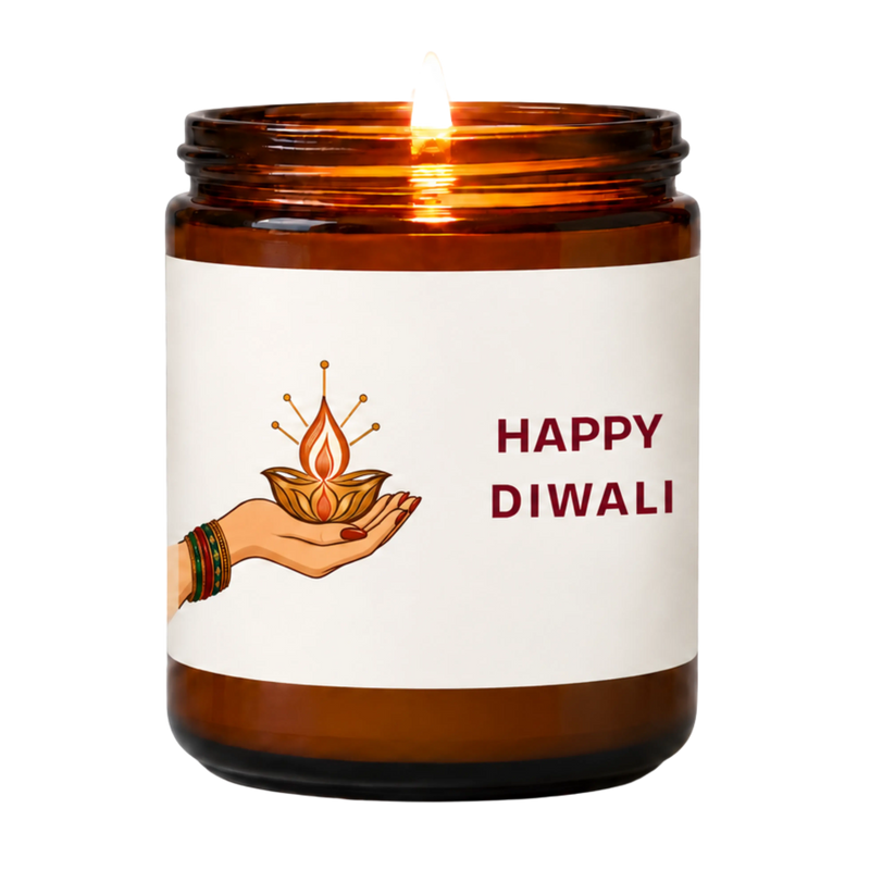 Diwali Greetings: Custom Name Candle
