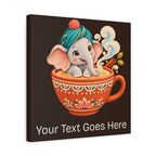 Elephant Loves Masala Chai – Personalized Baby Name Wall Art