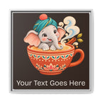 Elephant Loves Masala Chai – Personalized Baby Name Wall Art