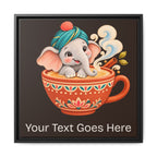 Elephant Loves Masala Chai – Personalized Baby Name Wall Art