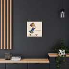 Stylish Commuter Boy - Personalized Baby Name Wall Art