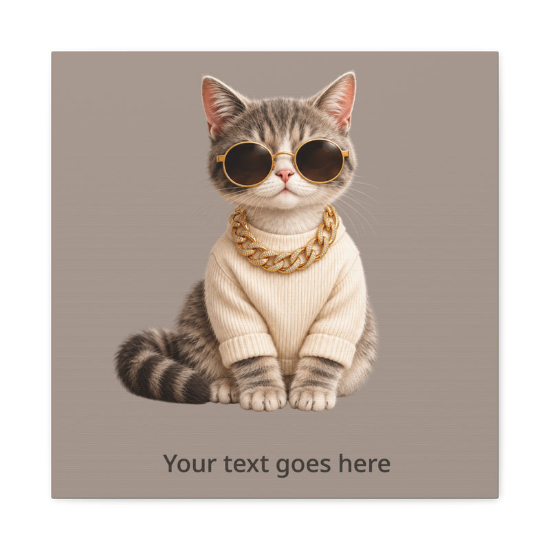Cat with Sunglasses – Personalized Baby Name Wall Art