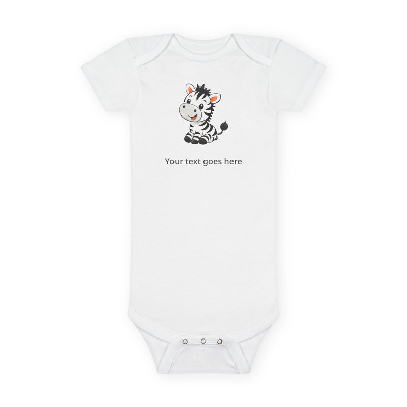 Little Zebra Baby Bodysuit — Personalized Name