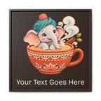 Elephant Loves Masala Chai – Personalized Baby Name Wall Art