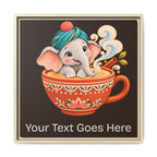 Elephant Loves Masala Chai – Personalized Baby Name Wall Art
