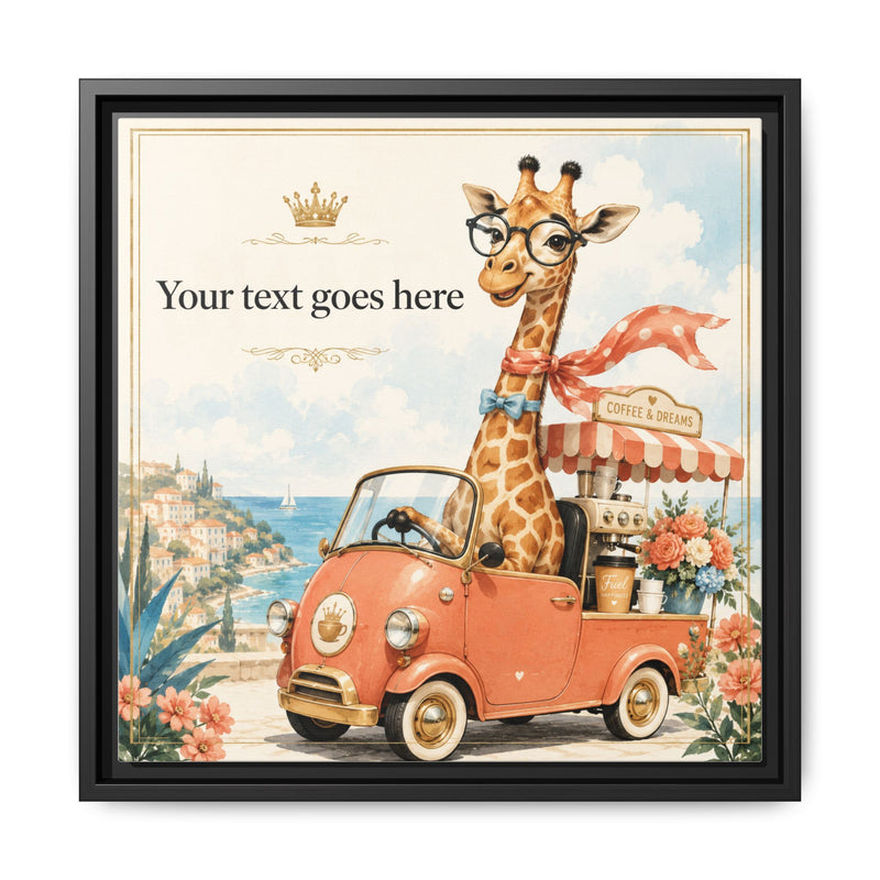 Giraffe Road Trip - Personalized Baby Name Wall Art