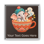 Elephant Loves Masala Chai – Personalized Baby Name Wall Art