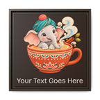 Elephant Loves Masala Chai – Personalized Baby Name Wall Art