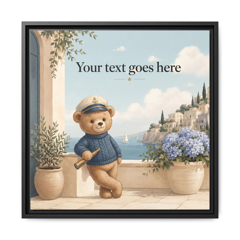 Bear's Coastal Holiday - Personalized Baby Name Wall Art