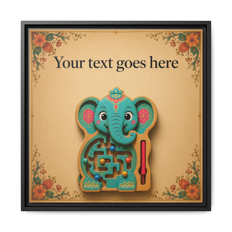 Indian Elephant - Personalized Baby Name Wall Art