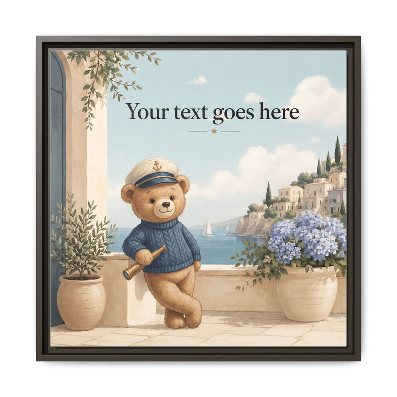 Bear's Coastal Holiday - Personalized Baby Name Wall Art