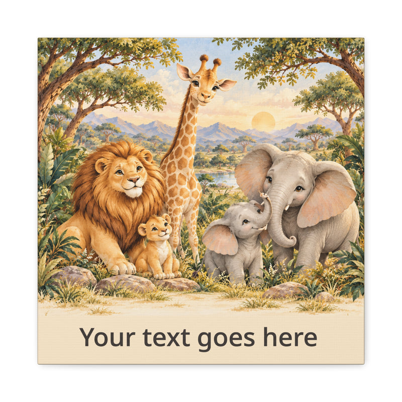 Safari Friends – Personalized Baby Name Wall Art
