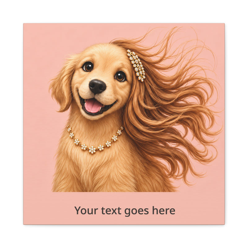Glam Puppy - Personalized Baby Name Wall Art