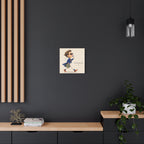 Stylish Commuter Boy - Personalized Baby Name Wall Art