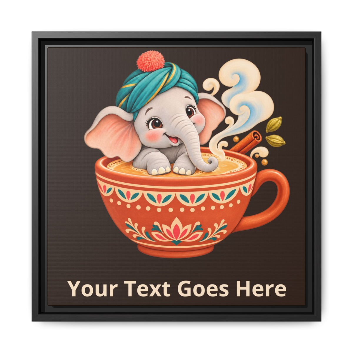Copy of Elephant Loves Masala Chai – Personalized Baby Name Wall Art