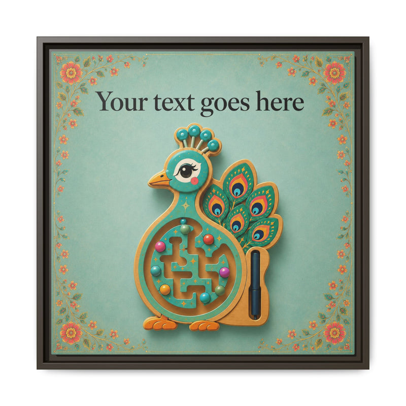 Peacock in Teal — Personalized Baby Name Wall Art