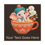 Elephant Loves Masala Chai – Personalized Baby Name Wall Art