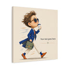 Stylish Commuter Boy - Personalized Baby Name Wall Art
