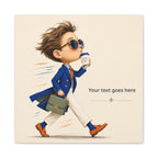 Stylish Commuter Boy - Personalized Baby Name Wall Art