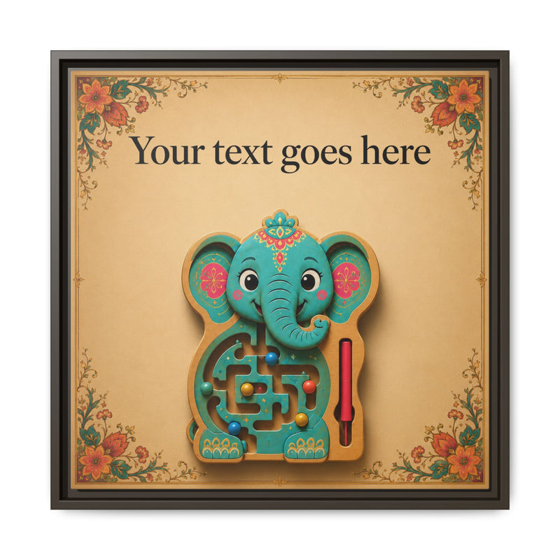 Indian Elephant - Personalized Baby Name Wall Art