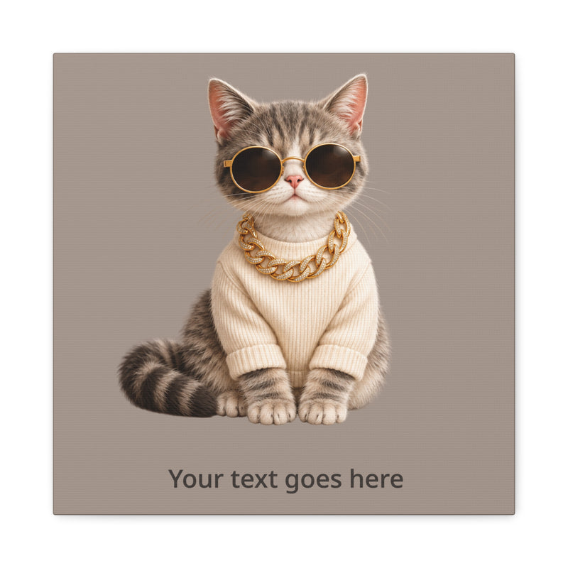 Cat with Sunglasses – Personalized Baby Name Wall Art