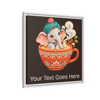 Elephant Loves Masala Chai – Personalized Baby Name Wall Art