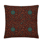 Alankari Heritage Floral Accent Pillow - Maroon & Turquoise