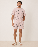 Botanical Moon in Dusty Pink - Cotton Men’s T-Shirt