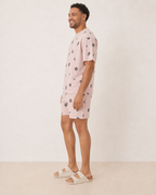 Botanical Moon in Dusty Pink - Cotton Men’s T-Shirt