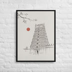 Gopuram - Framed Canvas Wall Art