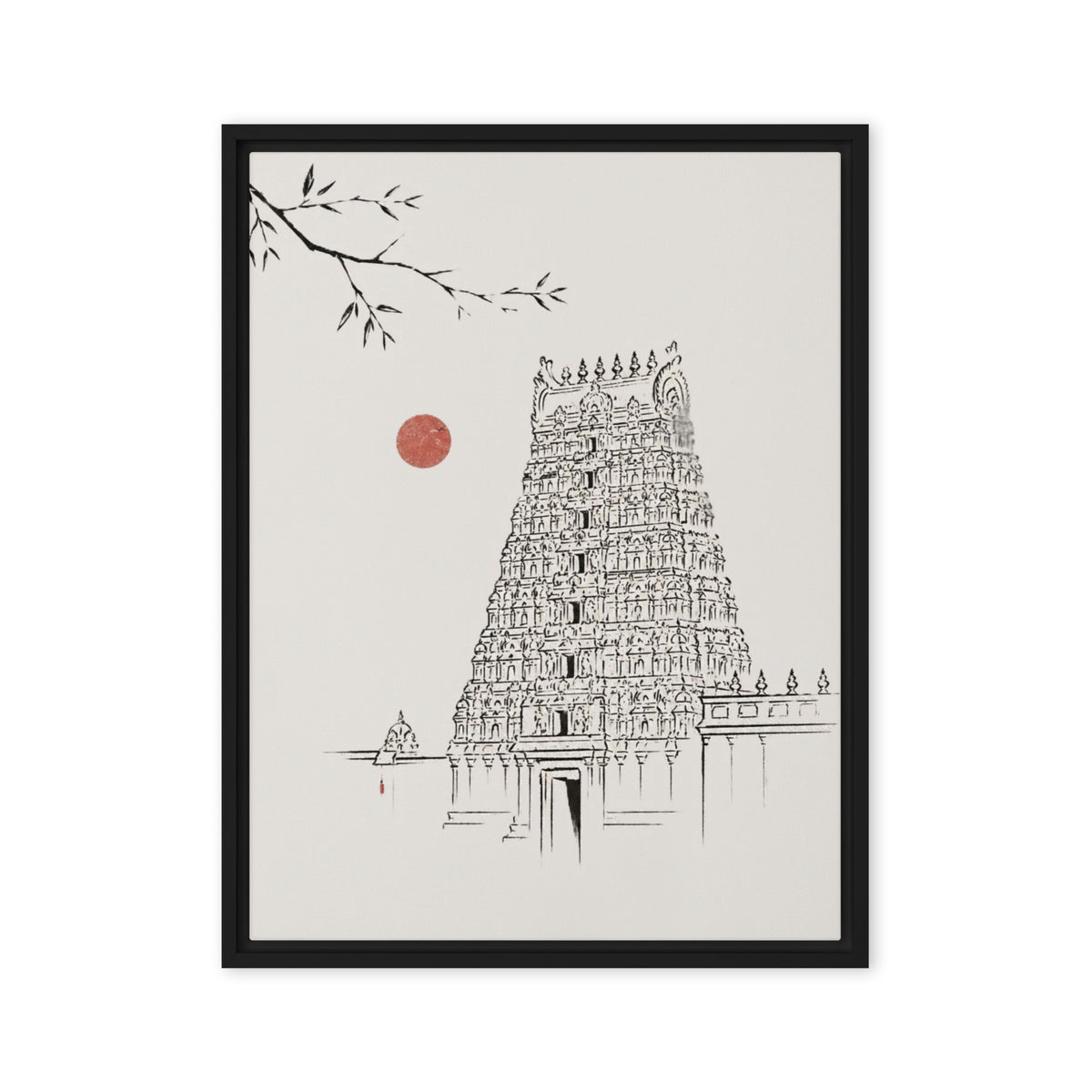 Gopuram - Framed Canvas Wall Art
