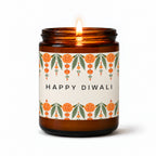 Diwali Marigold Custom Name Candle