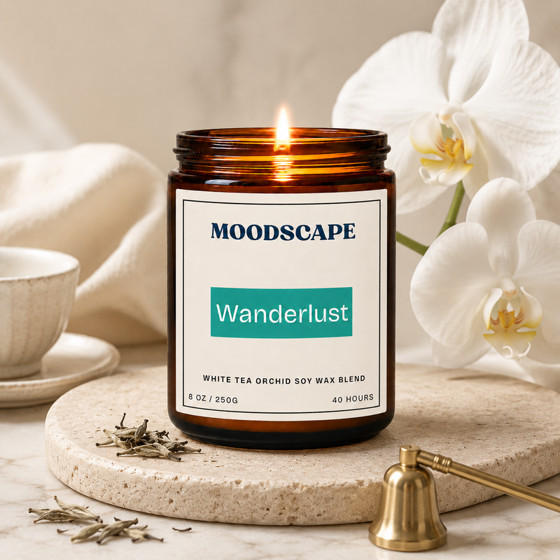 White Tea Orchid Soy Wax Candle | Travel Inspired