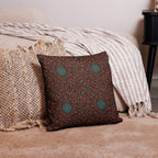 Alankari Heritage Floral Accent Pillow - Maroon & Turquoise