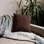Alankari Heritage Floral Accent Pillow - Maroon & Turquoise