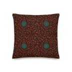 Decorative pillow with floral pattern on a white background