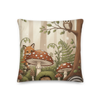 Woodland Forest Mushroom Accent Pillow