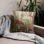 Woodland Forest Mushroom Accent Pillow