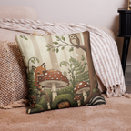 Woodland Forest Mushroom Accent Pillow