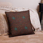 Alankari Heritage Floral Accent Pillow - Maroon & Turquoise