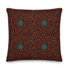 Decorative pillow with floral pattern on a white background