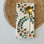 Evergreen Holiday Floral Cloth Napkin Set of 4