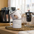 Personalized Mr & Mr Enamel Mug | LGBTQAI+ Romantic Anniversary Gift for him or them