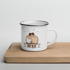 Personalized Mr & Mr Enamel Mug | LGBTQAI+ Romantic Anniversary Gift for him or them
