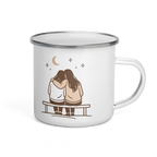 Personalized Mrs & Mrs Enamel Mug | LGBTQIA Romantic Anniversary Gift for her or them