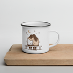 Personalized Mrs & Mrs Enamel Mug | LGBTQIA Romantic Anniversary Gift for her or them