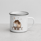Personalized Mrs & Mrs Enamel Mug | LGBTQIA Romantic Anniversary Gift for her or them