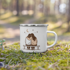 Personalized Mrs & Mrs Enamel Mug | LGBTQIA Romantic Anniversary Gift for her or them