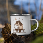 Personalized Mrs & Mrs Enamel Mug | LGBTQIA Romantic Anniversary Gift for her or them